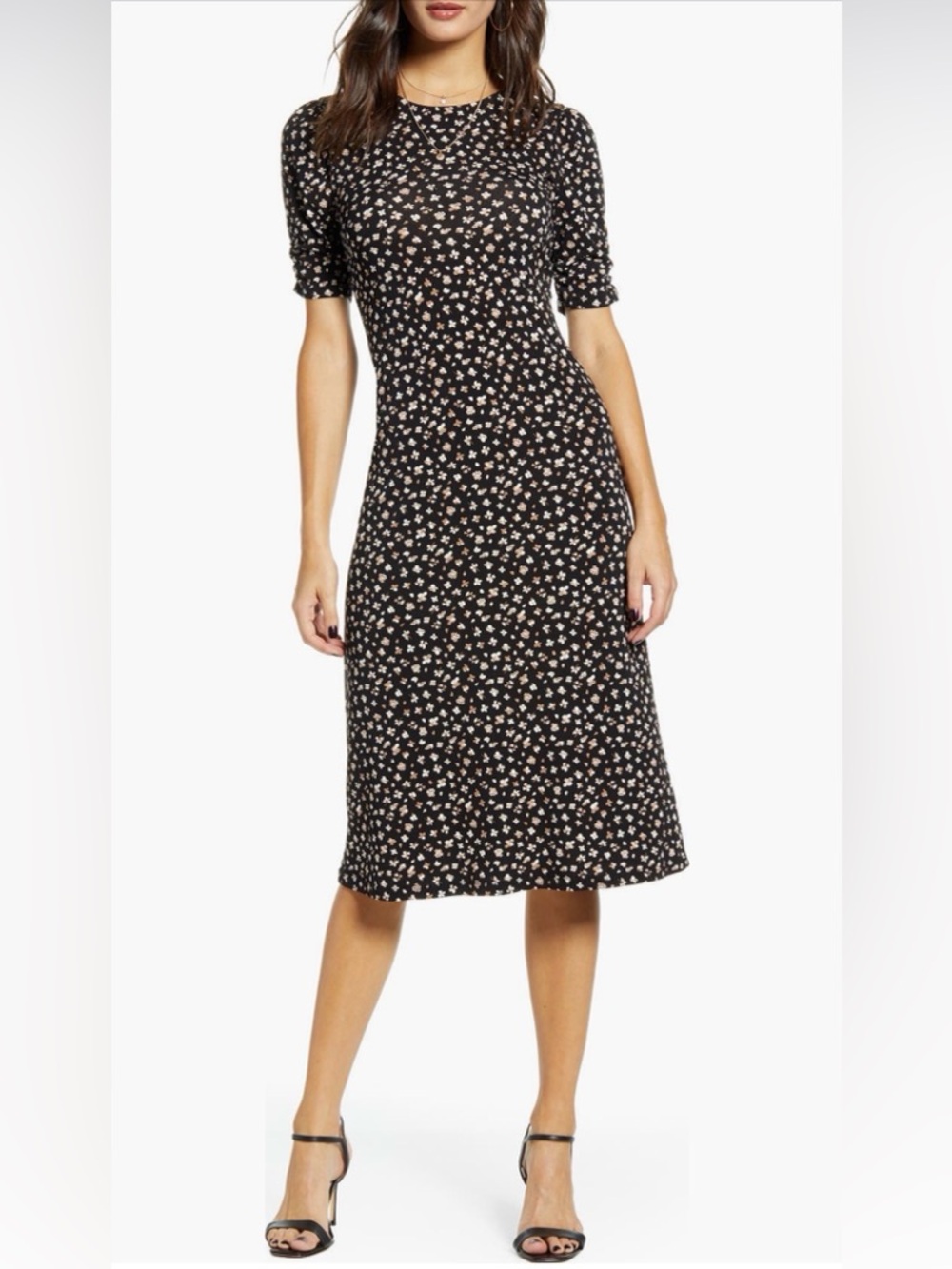 All in Favor Floral Print Midi Dress